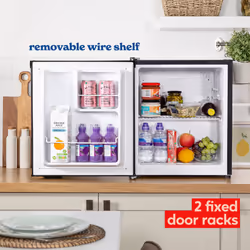 Russell Hobbs Mini Fridge 40 Litre Black Table Top, RHTTLF2E1B