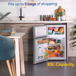 Russell Hobbs RH85UCFF482E1SS fridge-freezer Freestanding 85 L E Stainless steel - Additional view 4