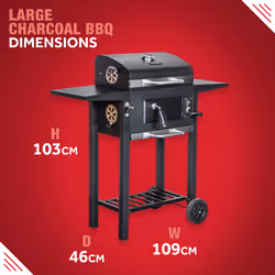 George Foreman GFCSBBQL outdoor barbecue/grill Charcoal + Firewood