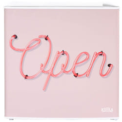 Kuhla KTTF0E6W-1025, Pink Open Sign Design 45L Table Top Fridge