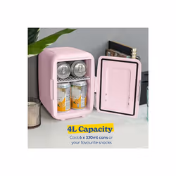Russell Hobbs Mini Fridge 4L/6 Can Portable Mini Cooler  RH4CLR1001P - Additional view 4