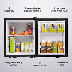 Abode A25THBC102B, 25L Quiet Cooler in Black