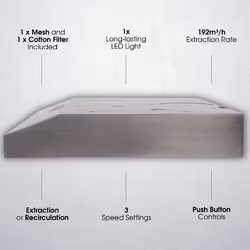 Abode A60VSRCH0B1SS 60cm Manual Visor Cooker Hood in Stainless Steel