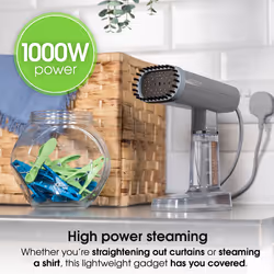 Abode AGS3001 1000W Garment Steamer - Grey