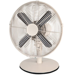 Russell Hobbs Desk Fan Electric in Greige 3 Speed Settings RHMDF1201GR