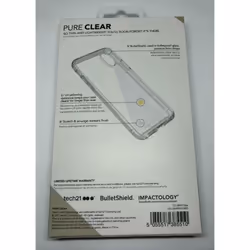 TECH 21 PURE CLEAR IMPACT CASE IPHONE X / XS SHOCK PROOF PROTECTION