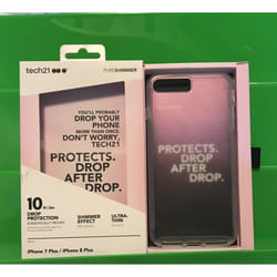 Tech21 Pure Shimmer Phone Case Cover for iPhone 7 Plus / 8 Plus - Pink
