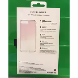 Tech21 Pure Shimmer Phone Case Cover for iPhone 7 Plus / 8 Plus - Pink