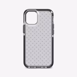Tech21 EvoCheck for iPhone 12 Mini - Smokey/Black, Cover, Apple, iPhone 12 mini, 13.7 cm (5.4"), Black, Translucent