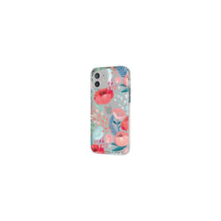 Tech21 EVO ART Floral Strong Coral Design Case Cover for iPhone 12 / 12 Pro
