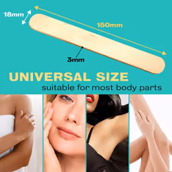 Mylee Premium Salon Quality Disposable Wooden Spatulas for Waxing, Pack of 100, Hygenic and Suitable for Warm and Hot Waxes