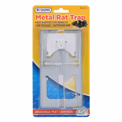 Traditional Mouse Traps Mice Trap Rodent Traps Reusable Wooden & Metal Durable - 1 Metal Rat Trap Large