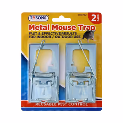 Traditional Mouse Traps Mice Trap Rodent Traps Reusable Wooden & Metal Durable - 2 Pack Metal Mouse Trap Small