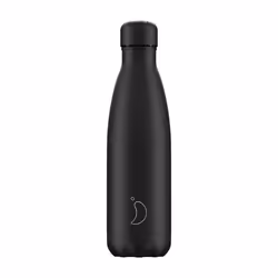 Chilly's Monochrome Matte Edition B500MOABL, 500 ml, Daily usage, Black, Stainless steel, 24 h, 12 h