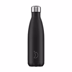 Chilly's Monochrome Matte Edition B500MOBLK, 500 ml, Daily usage, Black, Stainless steel, 24 h, 12 h