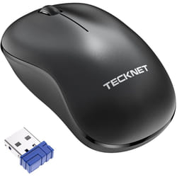 TECKNET Mini Wireless Mouse for Laptop, 1200DPI Optical Computer Mouse with USB Receiver, 2.4GHz Ergonomic Cordless Mouse...