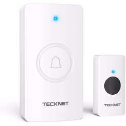 TECKNET Wireless Doorbell, Waterproof Doorbell Battery-operated Cordless Door Chime Kit at 1000-feet Range with 38 Chimes, 4- ...