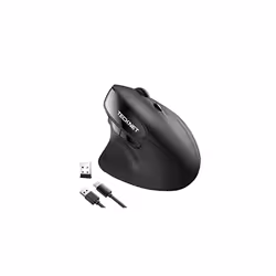 TECKNET Ergonomic Rechargeable Mouse, 2.4G Wireless Vertical Mouse with 5 Adjustable DPI (800/1200/1600/2000/2400) for Comput ...