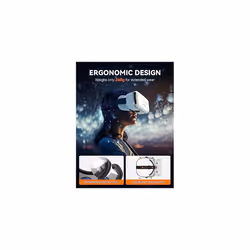 VR Headset for Phone, 3D Virtual Reality Headsets with HD 110FOV Anti-Blue Light Lenses & Adjustable Gears, Comfortable Ergonomic design VR Glasses