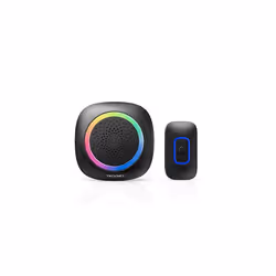 Wireless Doorbell, Battery Powered Doorbell with RGB Light, IP66 Waterproof Portable Cordless Door Chime Kit, 400M Wireless R ...