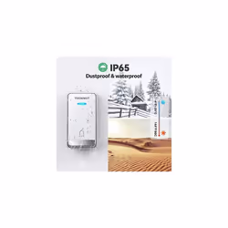 Plug Through Wireless Doorbell with Two USB Socket, 400M Range Plug in Door Bell Kits, IP65 Waterproof Self-Powered Cordless Door Bells, 60