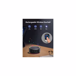 Wireless Doorbell with Portable Bluetooth Speaker, TECKNET IP66 Waterproof Doorbell Kits with 60 Chimes and 1300 ft Wireless Range, RGB Wireless