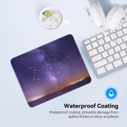 Mouse Mat 270 x 210 x 3 mm Gaming Mouse Pad, Non-Slip Rubber Base, Waterproof Surface, Stitched Edges Mouse pad, Compatible with Laser and Optical