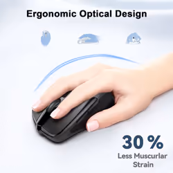 Pro Wireless Mouse, 2.4G Ergonomic Optical Mouse, Computer Mouse for Laptop, Windows, Chromebook, 6 Button Mouse, 24-Month Battery Life,4000 DPI, 6