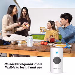 Wireless Doorbell, Door Bells Wireless IP65 Waterproof Battery Operated Cordless Door Chime Kit up to 1300ft Long Range with 60 Melodies & 5-Level