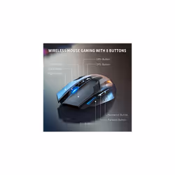 Wireless Gaming Mouse, 8000 DPI Adjustable Wireless Mouse 2.4G USB Computer Gaming Mouse, 8 Programmable Buttons, Ergonomic Cordless Mice for Laptop