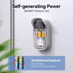 Wireless Doorbell, Self Powered Door Bell IP65 Waterproof, Plug Through Doorbell Chime Kits with RGB Light, 60 Chimes & 5 Volume Levels, Cordless Door