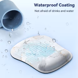TECKNET Mouse Pad with Wrist Support  Ergonomic Gaming Mouse Pad Pain Relief  Portable Comfortable Mousepad for Computer  Laptop  Office  Home and Tra