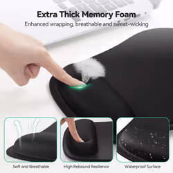 3-IN-1 Mouse pad with Wrist Rest, Ergonomic Mouse Pad,Memory Foam Mouse Pad with Wrist Rest Support, Keyboard Wrist Rest with Anti-Skid Base,