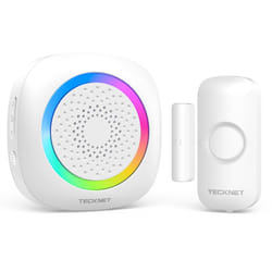 Wireless Door and Window Open Sensor Alarm Chime, 1000Ft Operating Range 61 Chimes Adjustable Volume with Mute Mode LED Indicators Door Open Alert,