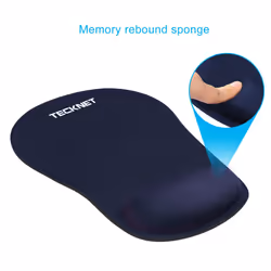 TECKNET 2 Pack Mouse Pad with Wrist Support  Ergonomic Gaming Mouse Pad Pain Relief  Portable Comfortable Mousepad for Computer  Laptop  Office  Home