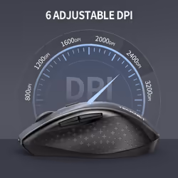 TECKNET Bluetooth Mouse, 2.4GHz Wireless Mouse with Tri-Mode (BT