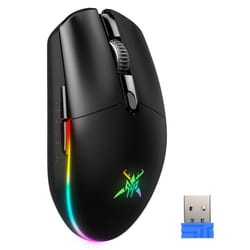 Wireless Gaming Mouse - Rechargeable Wireless Mouse with Optical Sensor Up to 8000 DPI, 6 Programmable Buttons, and RGB Backlighting, 2.4G Lightweight