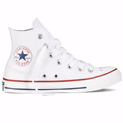 ) Converse All Star Mens Womens High Hi Tops Unisex Chuck Taylor Trainers Pumps - White, 7 (Adults'