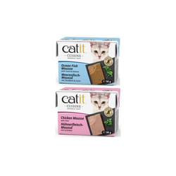 Catit Cuisine Mousse Wet Cat Food Ideal for Senior - Chicken with Ham, 12 Pack
