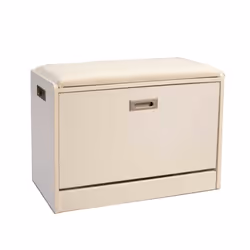Deluxe Shoe Ottoman Bench - White
