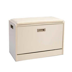 Deluxe Shoe Ottoman Bench - White