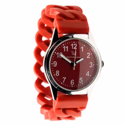 Silicone Stretch Band Watch - Burgundy