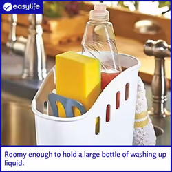Easylife Sink Caddy, Organiser Storage, Kitchen Tray, H18.5cm x W13.5cm x D18.5cm - Fully Guaranteed