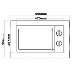 SIA BIM20SS Stainless Steel 20L Integrated Built in Digital Timer Microwave Oven