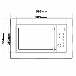 SIA BIM25BL Black 25L Integrated Built in 900W Digital Timer Microwave Oven