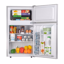 SIA UFF01SS/E 88L Silver/Grey Freestanding Under Counter 2 Door Fridge Freezer