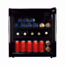 Mini Drinks Fridge, Table Top 50L Beer / Wine Cooler With Glass Door - SIA DC2BL