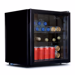 Mini Drinks Fridge, Table Top 50L Beer / Wine Cooler With Glass Door - SIA DC2BL