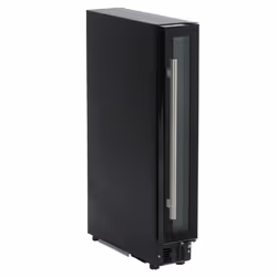 SIA WC15BL 150mm / 15cm Black Under Counter LED 7 Bottle Wine Cooler Chiller