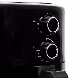 4L Black Air Fryer, 1500W, 8 Programmes, Mechanical Control - SIA SAF40K